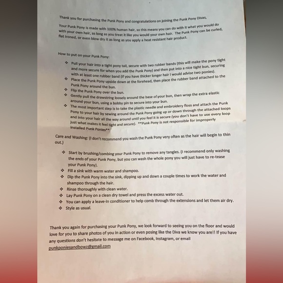 Punk pony cheer hair - Picture 3 of 3